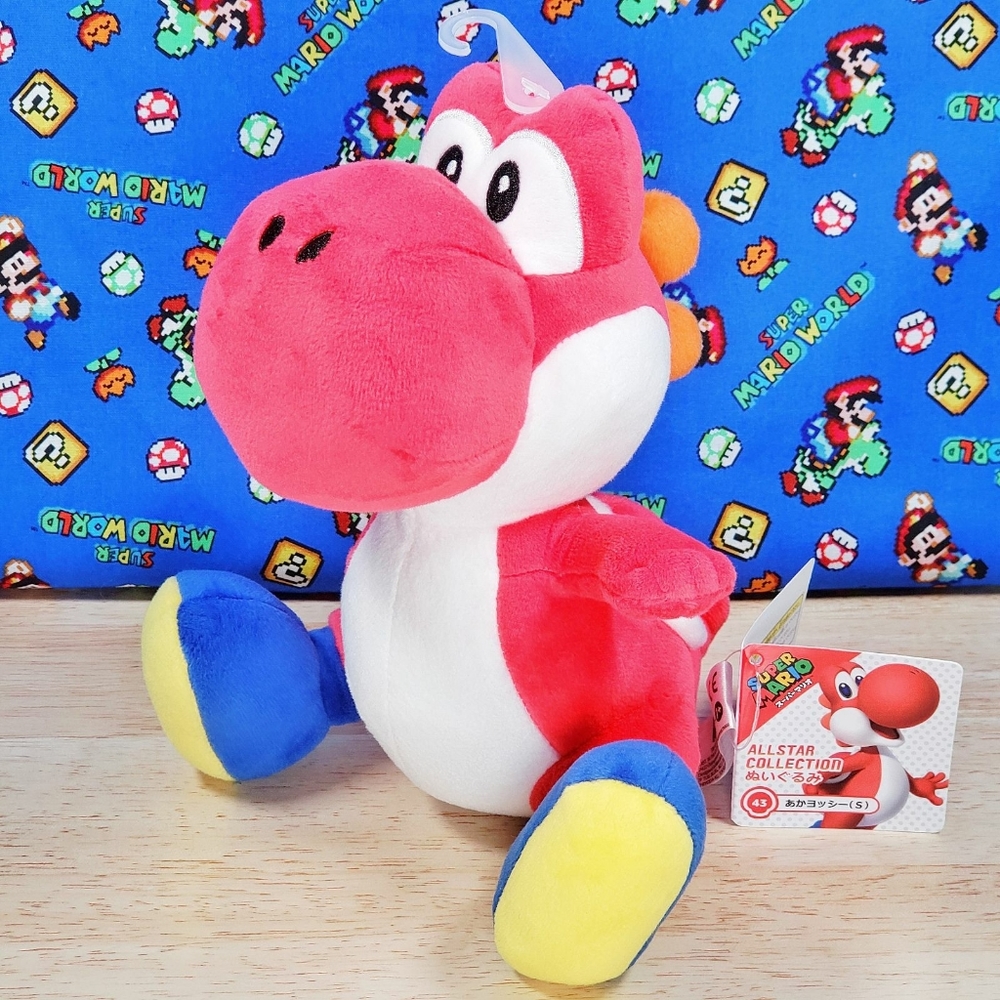 All Star Collection Super Mario RED YOSHI 7" #43 2018 Genuine Little Buddy Plush